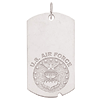 Sterling Silver 1 5/8in U.S. Air Force Dog Tag