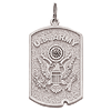 1in US Army Dog Tag - Sterling Silver