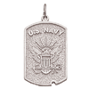 1in US Navy Dog Tag Sterling Silver