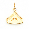 1/2in US Marine Corps LCpl Pendant - 10k Yellow Gold
