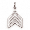 Sterling Silver 3/4in US Army Sergeant Pendant