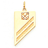 1in US Navy Seaman Apprentice Pendant - Yellow Gold