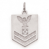 3/4in US Navy PO2 Pendant - Sterling Silver