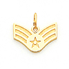 Yellow Gold US Air Force Senior Airman Pendant