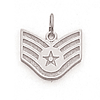 1/2in US Air Force SSgt Pendant - Sterling Silver