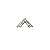 10k White Gold Master Mason Square Tie Tac
