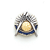 10k Two-tone Gold Masonic Past Master Tie Tac