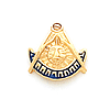 10k Yellow Gold Masonic Past Master Tie Tac