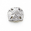 10k White Gold 7/16in Scottish Rite Tie Tac