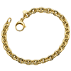 14k Yellow Gold Ladies' 8in Oval Cable Link Bracelet 6mm Wide