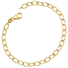 14k Yellow Gold Slender Long Oval Link Bracelet 7.5in