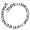 14k White Gold 8in Solid Miami Cuban Link Bracelet 7.7mm Wide