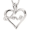 Sterling Silver Diva Diamonds Love Heart Necklace