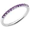 14k White Gold 1/5 ct Stackable Amethyst Ring