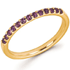 14k Yellow Gold 1/5 ct Stackable Amethyst Ring