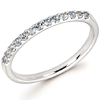 14k White Gold 1/6 ct Stackable Aquamarine Ring