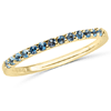 14k Yellow Gold 1/4 ct Stackable Blue Topaz Ring