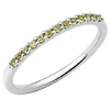 14k White Gold 1/4 ct Stackable Peridot Ring