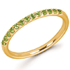14k Yellow Gold 1/4 ct Stackable Peridot Ring