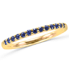 14k Yellow Gold Stackable 1/4 ct Sapphire Ring