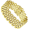 14k Yellow Gold Wide Panther Link Bracelet