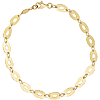 14k Yellow Gold Open Center Oval Link Bracelet 7.5in
