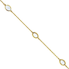 14k Yellow Gold Oval Mother of Pearl Station Bracelet