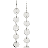 14k White Gold Five Disc Linear Drop Earrings