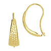 14k Yellow Gold Diamond-cut Tapered Drop Earrings