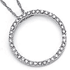 1/2 CT TW Diamond Circle Pendant [I-J/I1] with Chain