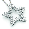 1/4 CT TW Diamond Star Pendant with Chain