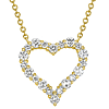 Forever Facet 1/2 ct tw Lab Grown Diamond 18k Gold Over Sterling Silver Heart Necklace