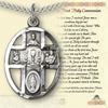 3/4in Pewter 5-Way Communion Medal with Prayer Card