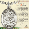 Pewter 1in St Anthony Medal with Prayer Card