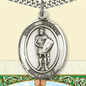 Pewter St Florian Medal 1in with Prayer Card
