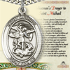 1in Pewter St Michael Medal with Prayer Card
