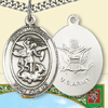 Pewter 1in St Michael Army Medal with Prayer Card