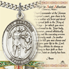 Pewter 1in St Sebastian Medal with Prayer Card
