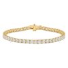 3 ct tw Lab Grown Diamond Tennis Bracelet E-F Color VS1 Clarity in 14k Yellow Gold