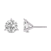 1 ct tw Lab Grown Diamond Stud Earrings in 14k White Gold Three Prong Martini
