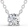1/4 ct tw Lab Grown Diamond Floating Solitaire Necklace F Color VS1 Clarity in 14k White Gold