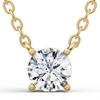 3/4 ct tw Lab Grown Diamond Floating Solitaire Necklace F Color VS1 Clarity in 14k Yellow Gold