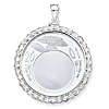 Sterling Silver 1 oz SilverTowne Rope Coin Bezel Pendant