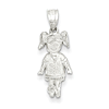 Sterling Silver 3/4in Sports Girl Charm