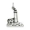 Sterling Silver Antiqued Lighthouse Charm