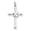 Sterling Silver Cross with Dove Pendant