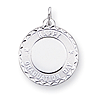 Sterling Silver Happy Graduation Disc Charm 3/4in