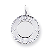 Sterling Silver 3/4in Happy Birthday Disc Charm