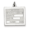 Sterling Silver Birth Certificate Charm