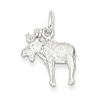 Sterling Silver Textured Moose Charm